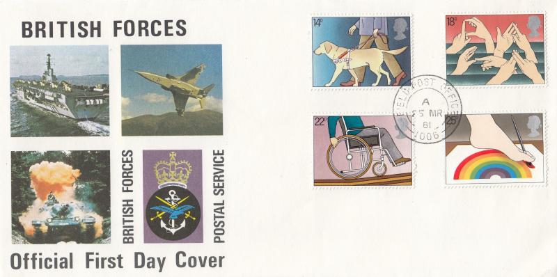 1981 (03) Disabled - BFPS Cover - Field Post Office 1006 CDS