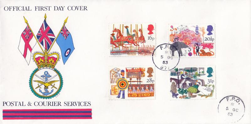1983 (10) Fairs - Postal & Courier Services Cover - FPO 971 CDS