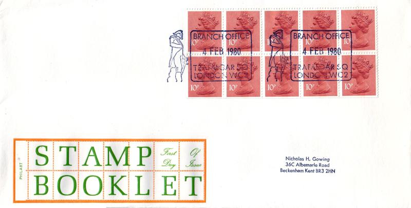 1980 (02) £1 Booklet - Philart - Branch Office, Trafalgar Square H/S