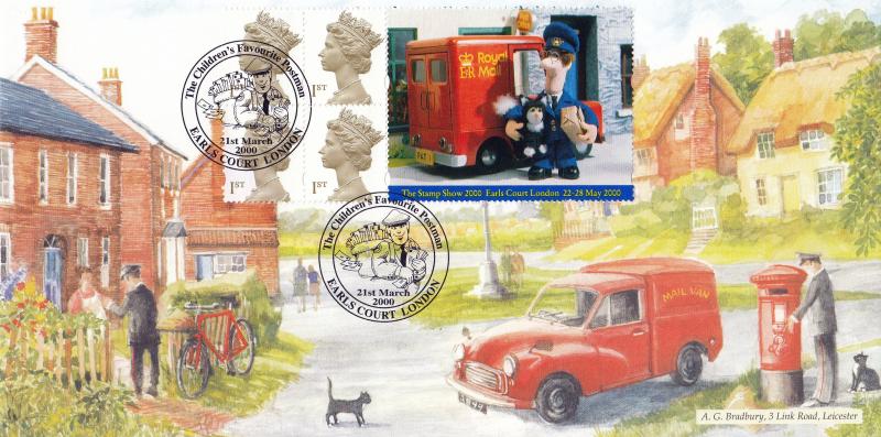 2000 (03) Postman Pat Label - Bradbury 'Mail Van' Earls Court London Official