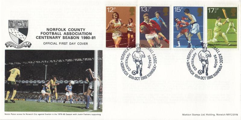 1980 (10) Sports - Markton 'Norfolk County FA Centenary' Official