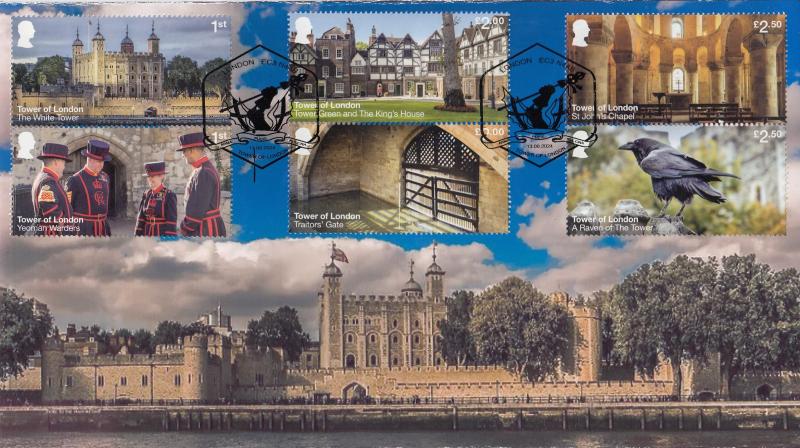 2024 (08) Tower of London (Stamps) - Privately Produced Special - 'Arma Pucis Fulcra' H/S