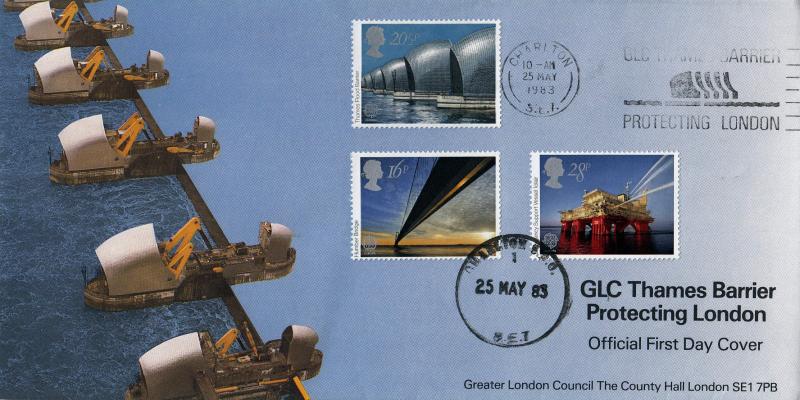 1983 (05) Engineering - Design Encounter 'GLC Thames Barrier' Official - GLC Thames Barrier (Charlton) Slogan