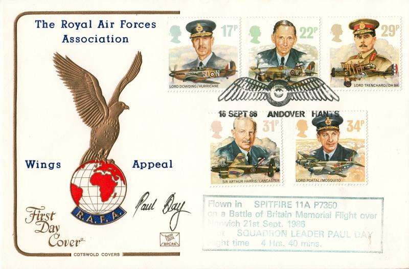 1986 (09) Royal Air Force - Cotswold RAFA, Andover Official - Signed by Squadron Leader Paul Day