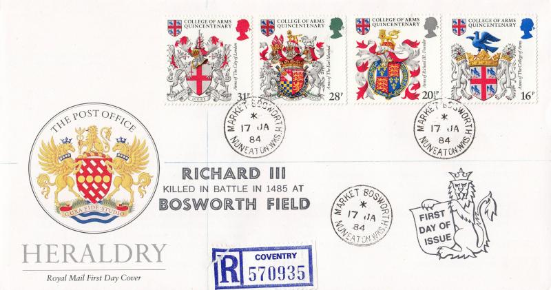 1984 (01) Heraldry - RM - Market Bosworth CDS