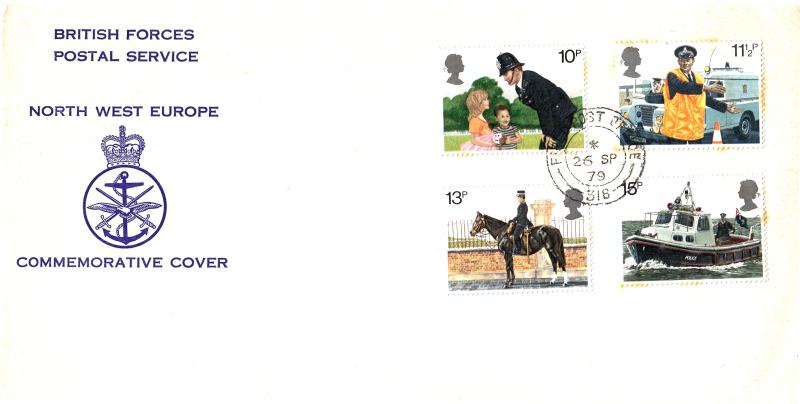 1979 (09) Police - British Forces North West Europe Cover - Field PO 318 CDS
