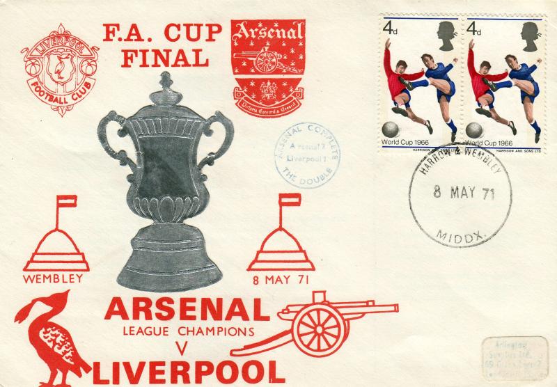 1971 (05) FA Cup Final - Arlington Arsenal v Liverpool Cover - Harrow & Wembley CDS