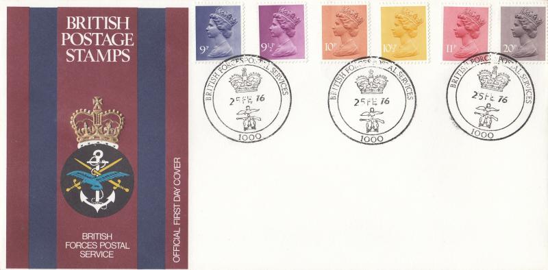 1976 (02) Definitives - BFPS Cover - BFPS 1000 H/S
