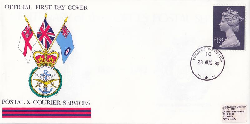 1984 (08) £1.33 Parcel Post - Postal & Courier Services - Forces PO 10 CDS