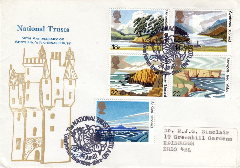 1981 (06) National Trust - 'Gold Tower' Cover - National Trust For Scotland, Glenfinnan H/S