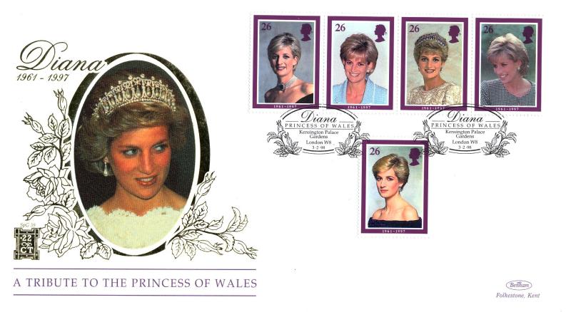 1998 (02) Diana - Benham SPG39 'Kensington Palace Gardens' Official