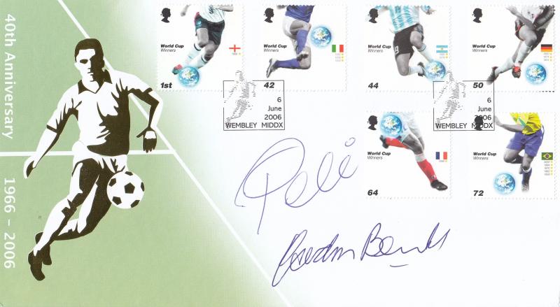 2006 (06) World Cup - Internet (Wembley Player) Official - Signed by Pele & Gordon Banks
