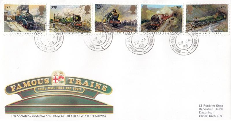 1985 (01) Famous Trains - RM - North Eastern NT Down 1 TPO CDS