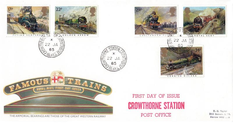 1985 (01) Famous Trains - RM - Crowthorne Station CDS