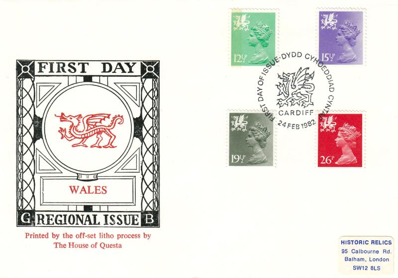 1982 (02) Welsh Regionals - Historic Relics Cover - Cardiff H/S