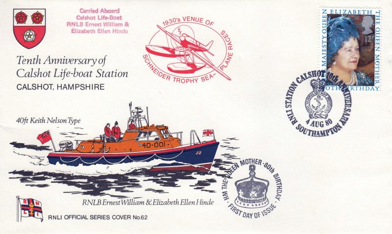 1980 (08) Queen Mother - Pilgrim RNLI Calshot 10th Anniversary Official - Carried