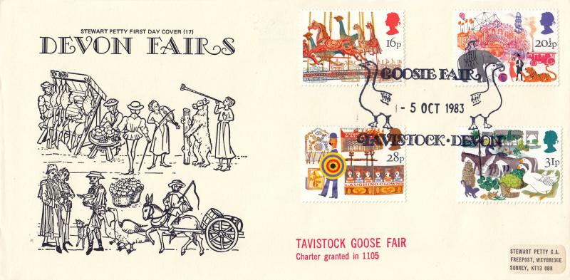 1983 (10) Fairs - Stewart Petty 'Goose Fair' Official (With Tavistock Goose Fair Cachet)