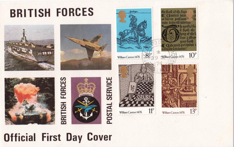 1976 (09) Caxton - Forces BFPS cover - Field PO 137 CDS