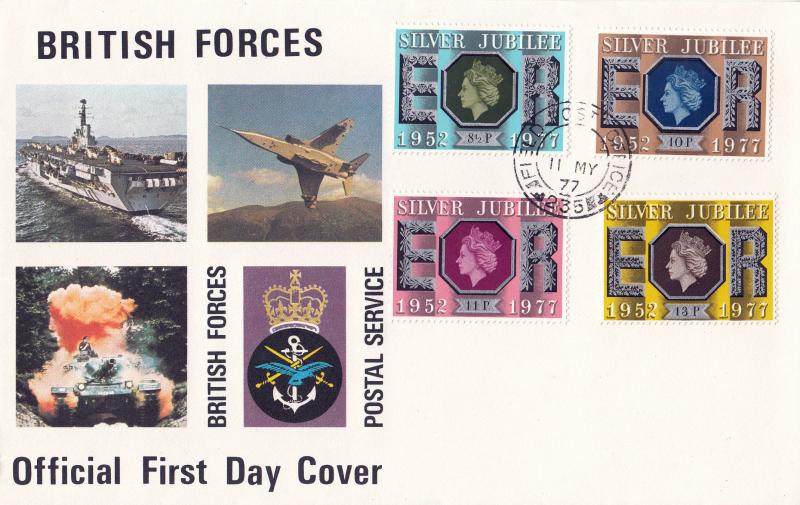 1977 (05) Jubilee - Forces BFPS cover - Field PO 235 CDS