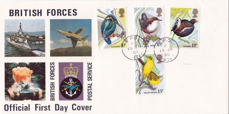 1980 (01) Birds - Forces BFPS cover - FPO 971 CDS