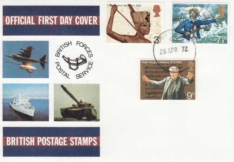 1972 (04) Anniversaries - Forces BFPS Cover - Forces PO 64  CDS