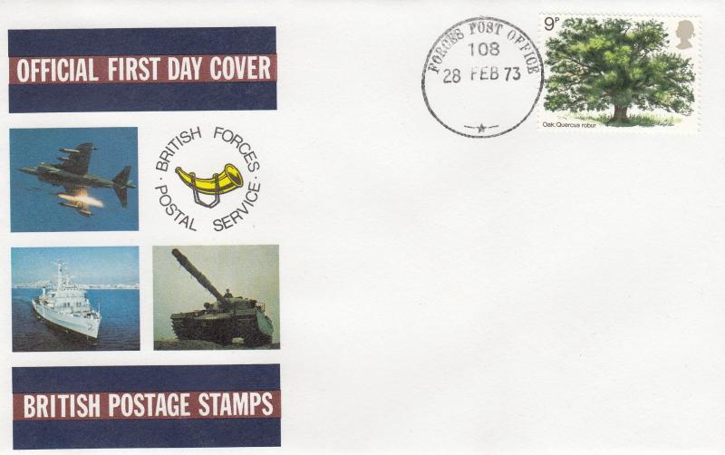 1973 (02) Trees (Oak) - Forces BFPS Cover - Forces PO 108 CDS