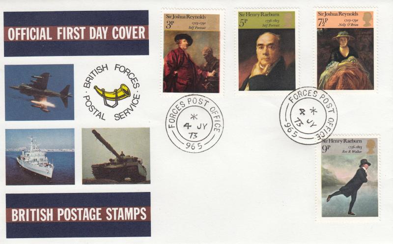 1973 (07) Paintings - Forces BFPS Cover - Forces PO 965 CDS