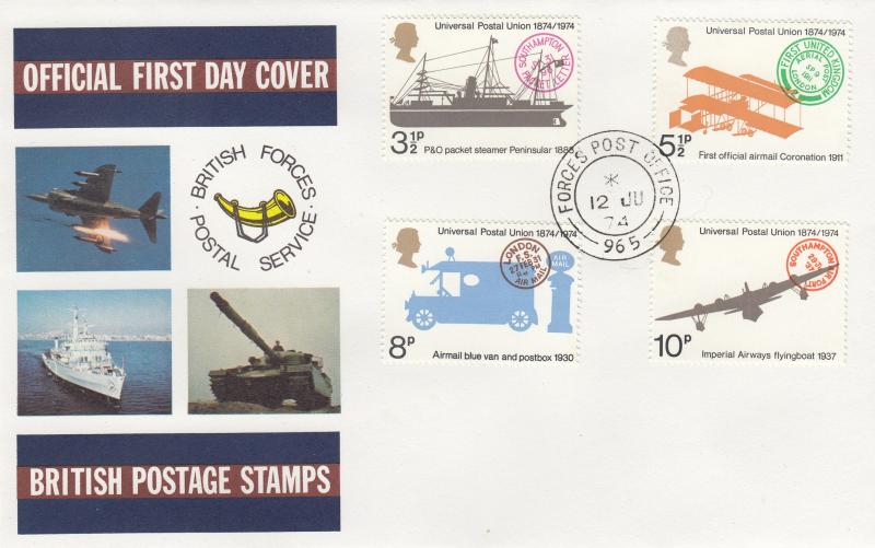 1974 (06) UPU - Forces BFPS Cover - Forces PO 965 CDS