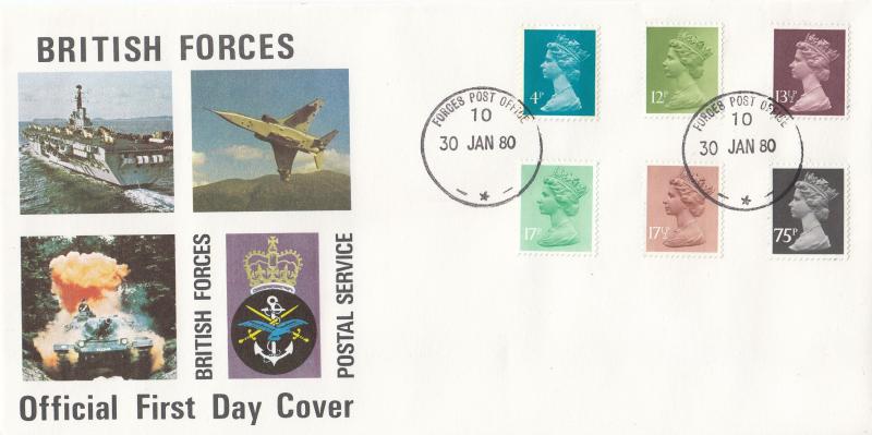 1980 (01) New Definitives - BFPS - Forces PO 10 CDS