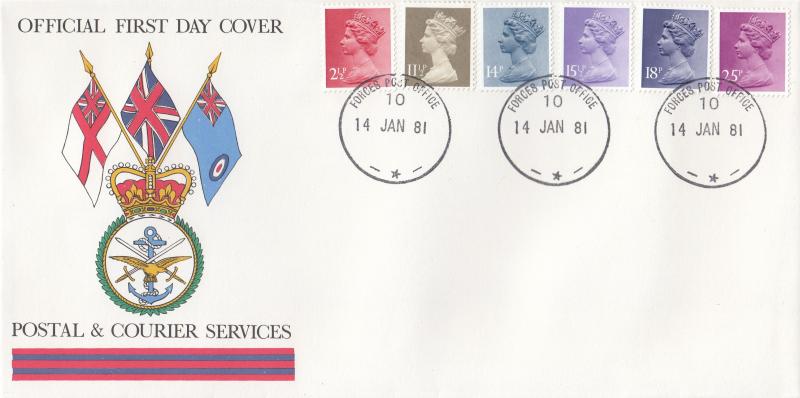 1981 (01) New Definitives - Postal & Courier Services - Forces PO 10 CDS