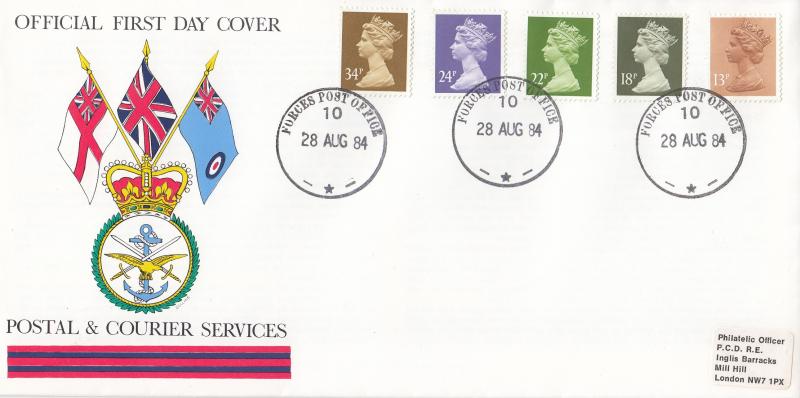 1984 (08) New Definitives - Postal & Courier Services - Forces PO 10 CDS