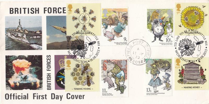 1979 (07) Year Of The Child - BFPS Cover - Field Post Office 209 CDS - Doubled 2015 'Bees' M/S Set