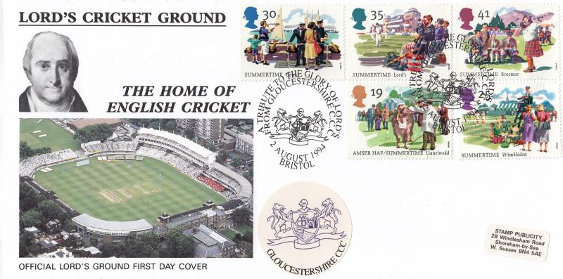 1994 (08) Summertime - SP (Stamp Publicity) Tribute to Lords Official (Gloucestershire)