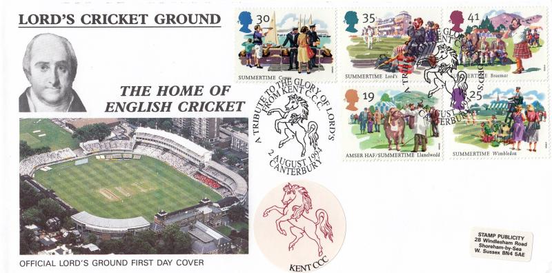 1994 (08) Summertime - SP (Stamp Publicity) Tribute to Lords Official (Kent)