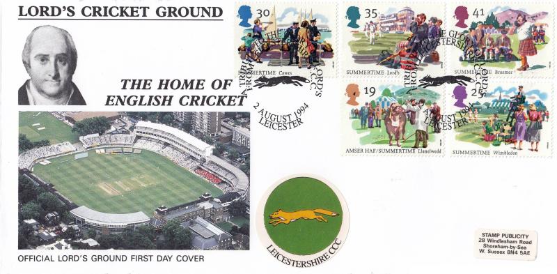 1994 (08) Summertime - SP (Stamp Publicity) Tribute to Lords Official (Leicestershire)