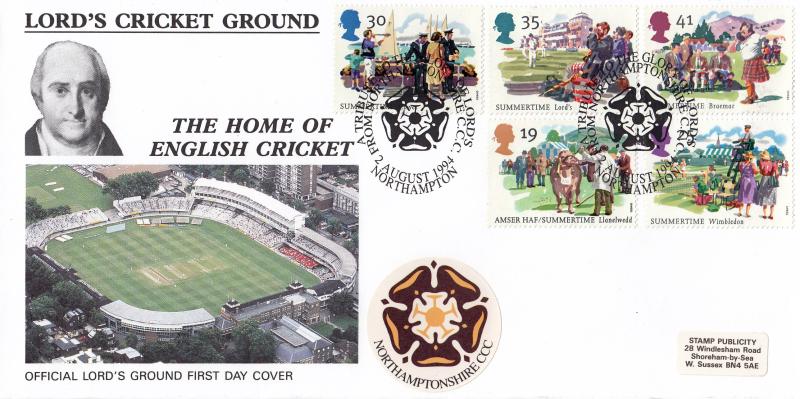1994 (08) Summertime - SP (Stamp Publicity) Tribute to Lords Official (Northamptonshire)