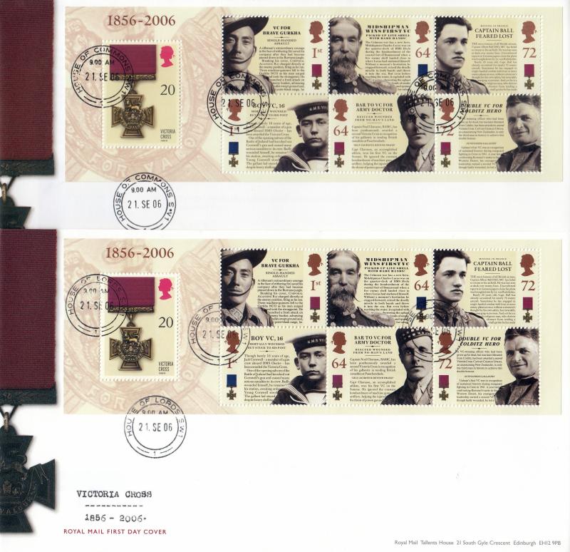 2006 (09) Victoria Cross (M/S) - RM (Pair) - House of Commons AND House of Lords CDS's