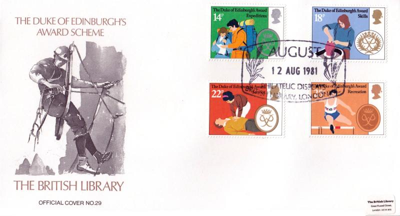 1981 (08) Duke of Edinburgh Awards - British Library Official (No Cachet Version)