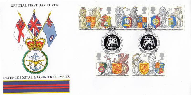 1998 (02) Queen's Beasts - Defence Postal & Courier Services BFPS Official