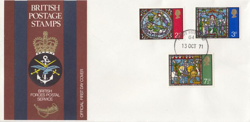 1971 (10) Christmas - British Forces Postal Service Cover - Forces Post Office 64 CDS