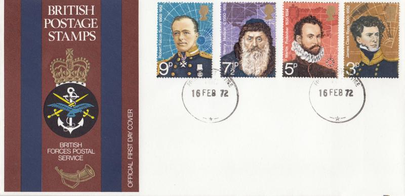1972 (02) Explorers - British Forces Postal Service Cover - Forces Post Office 108 CDS