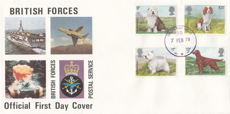 1979 (02) Dogs - Forces Postal Service Cover - Forces Post Office 10 CDS