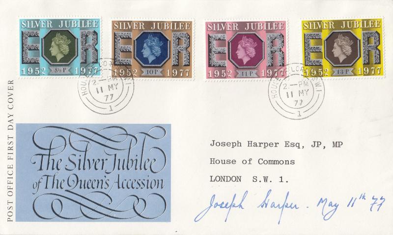 1977 (05) Jubilee - PO - House of Lords CDS - Signed by Jospeh Harper JP MP