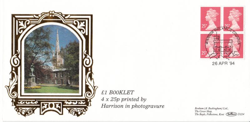 1994 (04) £1 Booklet - Benham D224 - Windsor Counter H/S