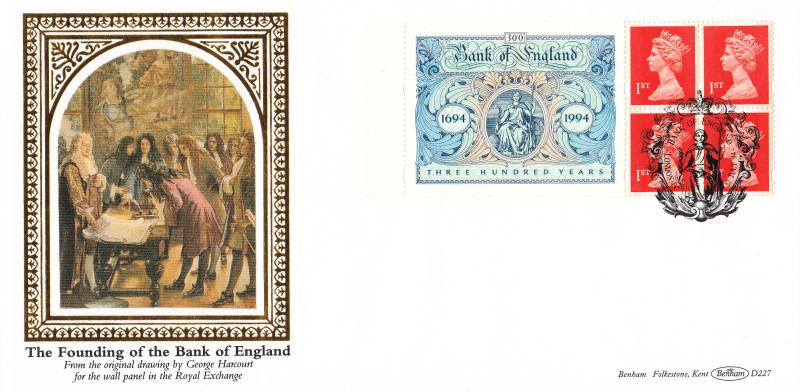 1994 (07) Bank  of England Label - Benham D227 - London EC 'Britannia' H/S