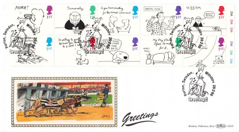 1996 (02) Greetings - Benham D245 Purton, Swindon Official (Cyl No Version)