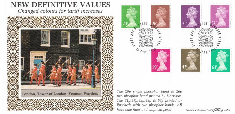 1996 (06) New Value Definitives - Benham D277 - Windsor (3 Lions) H/S