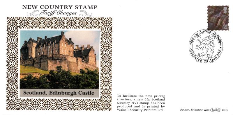 2000 (04) Scottish Regional 65p - Benham D349 - Edinburgh H/S