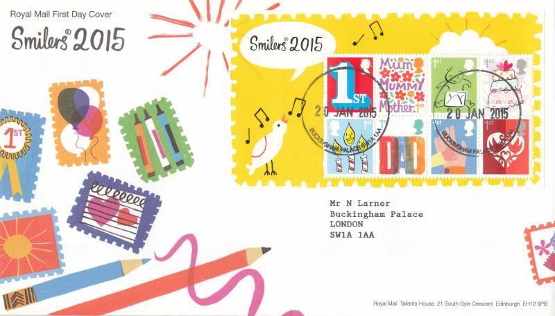 2015 (01) Small Smilers M/S - RM - Buckingham Palace CDS