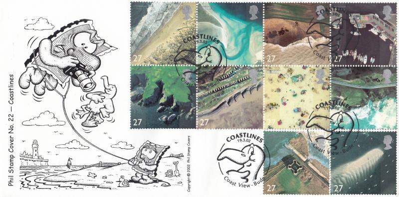 2002 (03) Coastlines - Phil Stamp 'Coast View' Official (B&W Version)